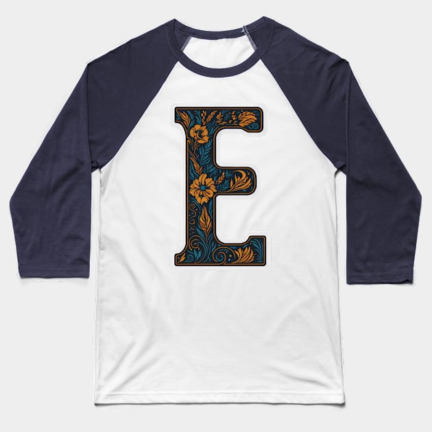 Letter E (VI) Baseball T-Shirt by design19970